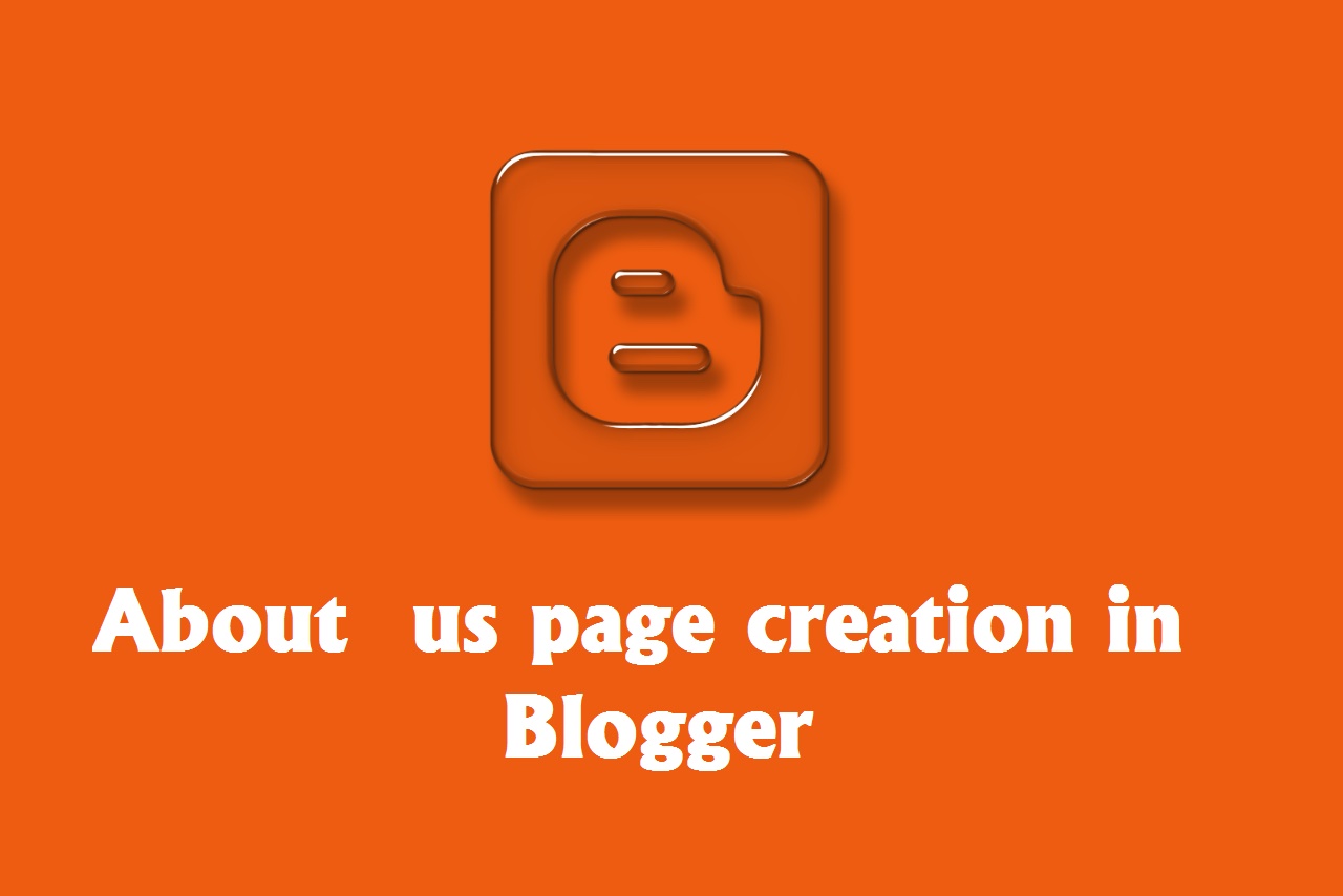 about us page in blogger
