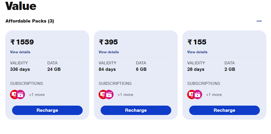 Jio Best Recharge for 5G Phone
